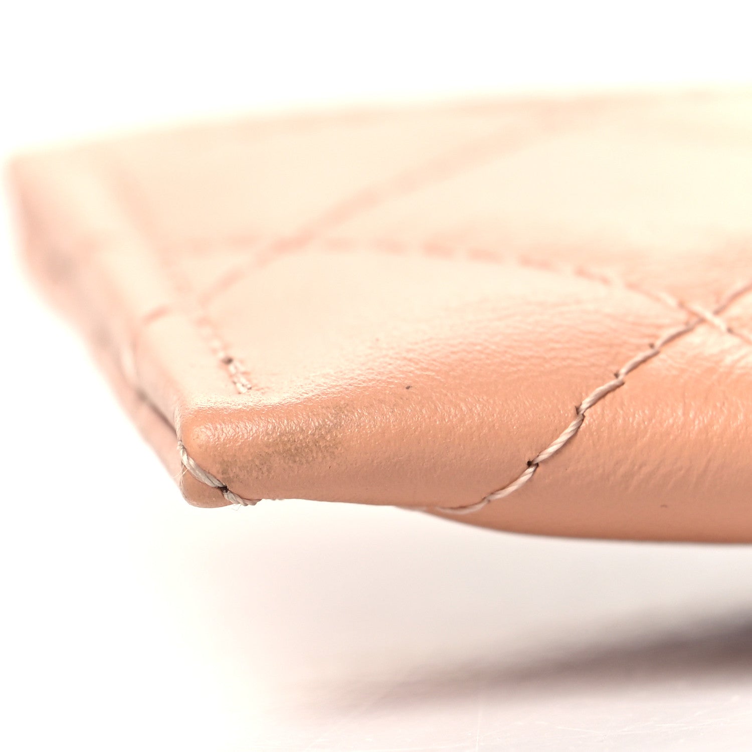 Chanel Aged Calfskin Quilted Reissue Card Holder Beige 12 of 13