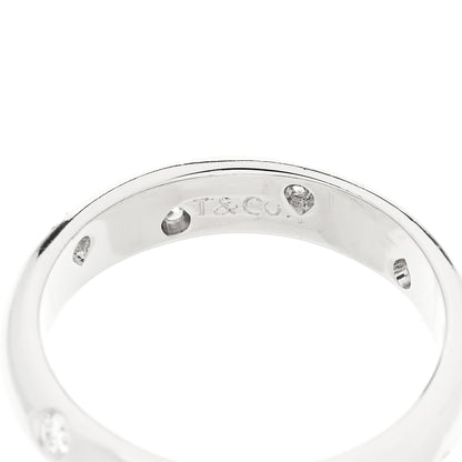 Tiffany Platinum Diamond 4mm Etoile Band Ring 52 6 4 of 5