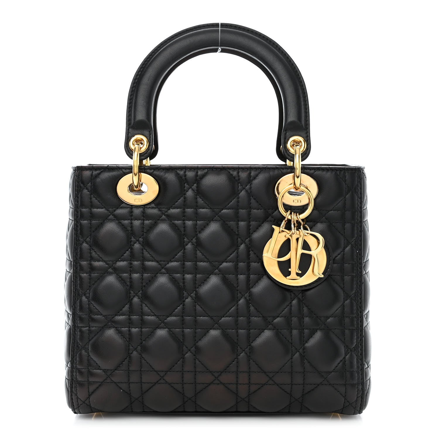 Christian Dior Lambskin Cannage Medium Lady Dior Black 1 of 12