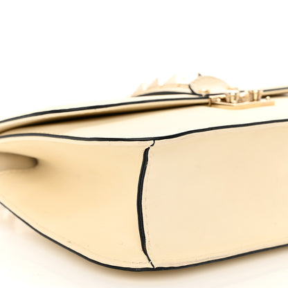 Valentino Garavani Vitello Medium Glam Lock Rockstud Flap Light Ivory 8 of 11