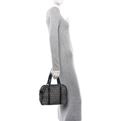 Fendi Zucca Boston Navy 2 of 9