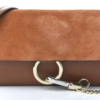 Chloe Suede Calfskin Mini Faye Shoulder Bag Tobacco 10 of 10