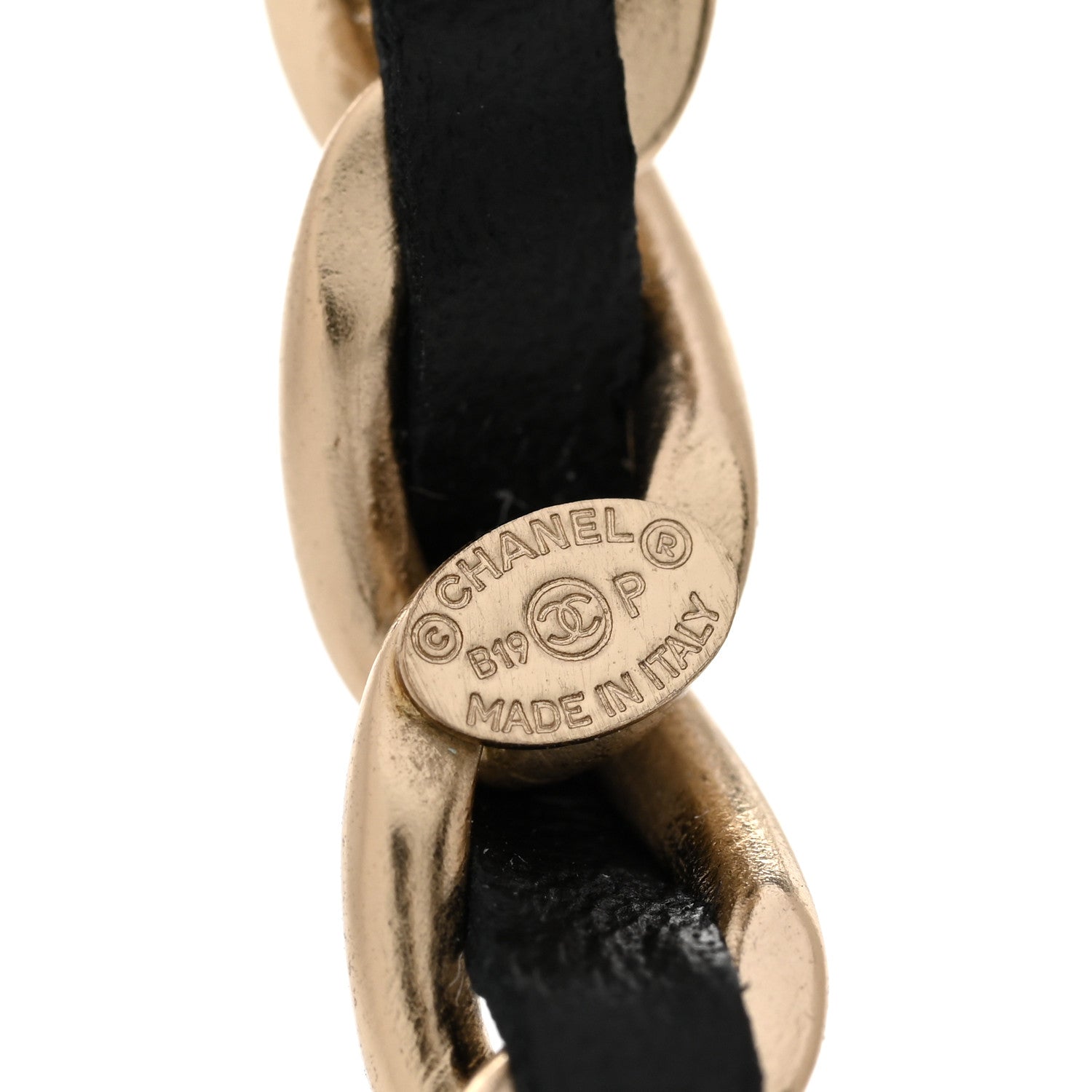 Chanel Lambskin CC Chain Earrings Matte Gold 4 of 4