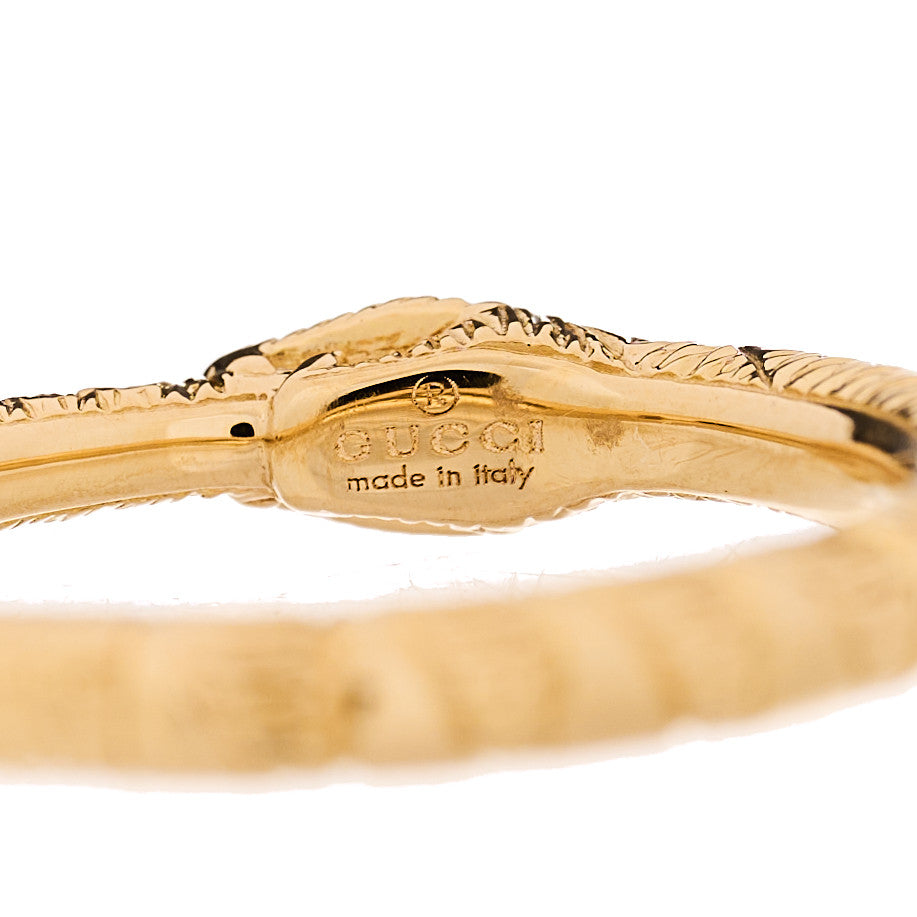 Gucci 18K Yellow Gold Diamond Ouroboros Snake Ring 48 4.5 5 of 6