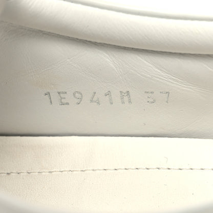 Prada Spazzolato Rois Metal Triangle Logo 25mm Sneakers 37 White Cobalto 6 of 10