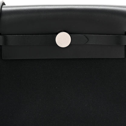 Hermes Military Toile Vache Hunter Herbag Zip Retourne 20 Black 8 of 11