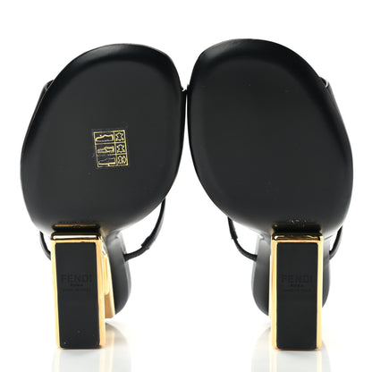 Fendi Calfskin Fendi First 95mm Slide Sandals 40 Black 5 of 8
