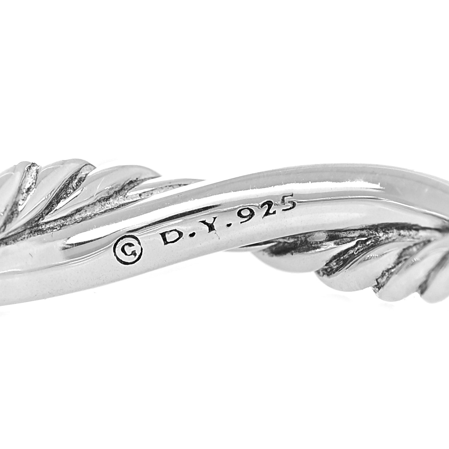 Sterling Silver Diamond Petite Infinity Twist Ring 52 6