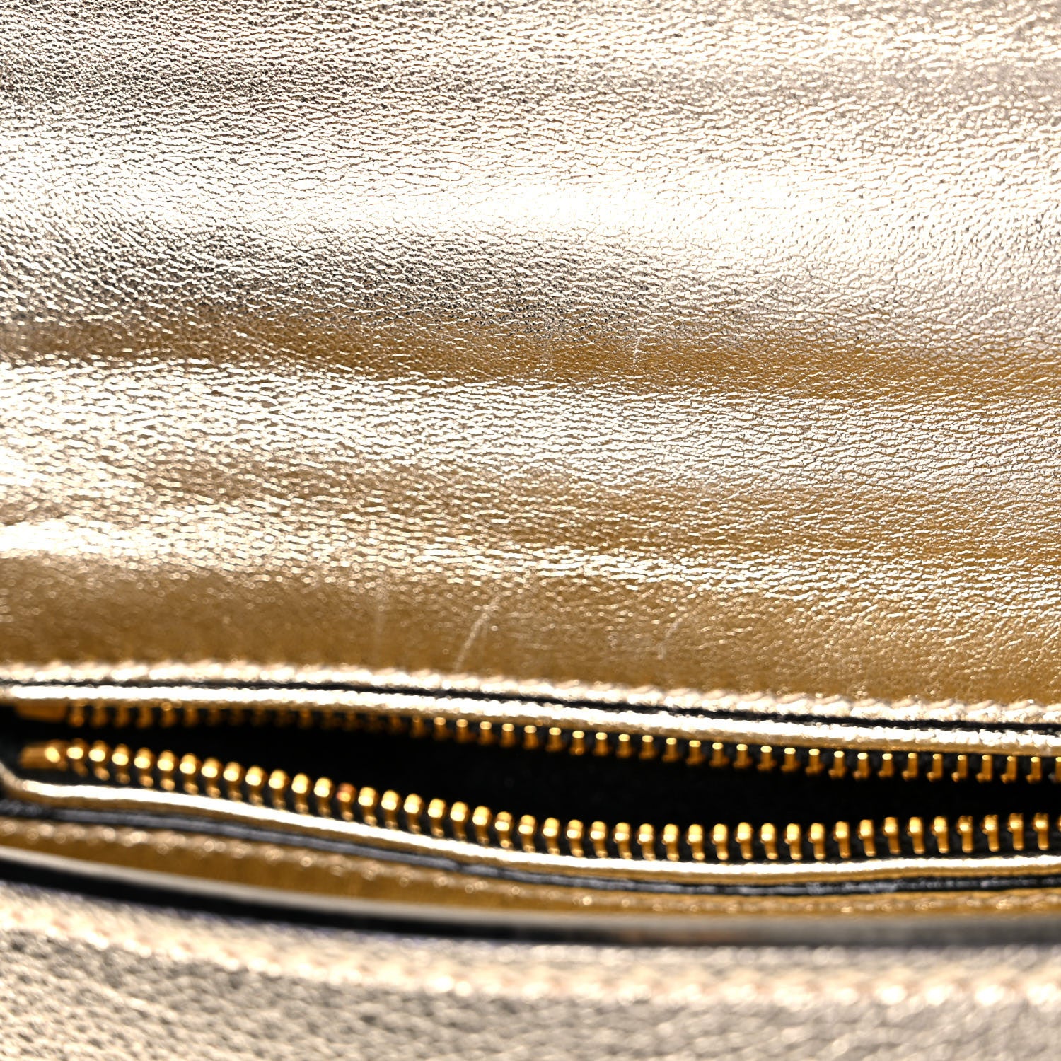 Miu Miu Metallic Goatskin Madras Top Handle Bag Gold 10 of 11