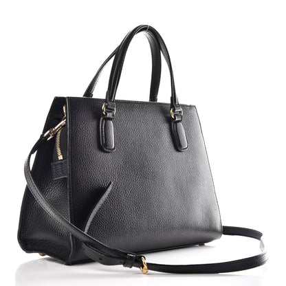 Gucci Pebbled Calfskin Medium Soho Top Handle Satchel Black 3 of 10