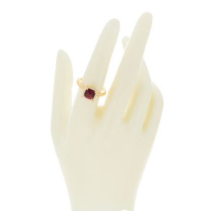 David Yurman 18K Yellow Gold Diamond Pink Tourmaline 7mm Petite Chatelaine Pave Bezel Ring 54 7 2 of 5