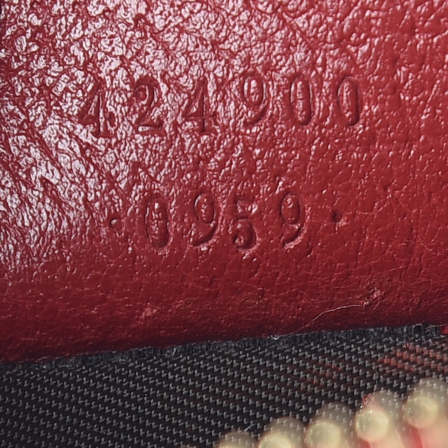 GG Supreme Monogram Tian Large Zip Pouch Beige Multicolor Red