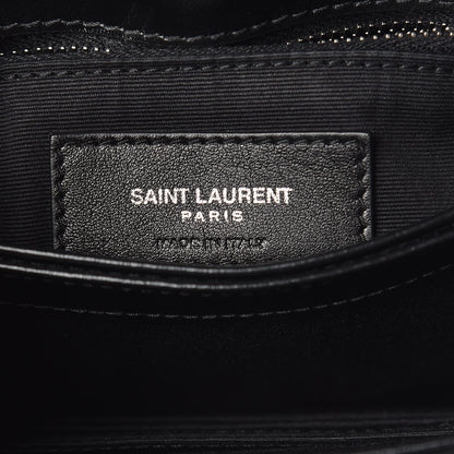 Saint Laurent Calfskin Y Quilted Monogram Toy Loulou Crossbody Bag Black 7 of 11