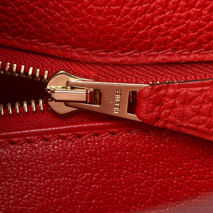 Hermes Togo Kelly Retourne 28 Rouge De Coeur 28 of 41
