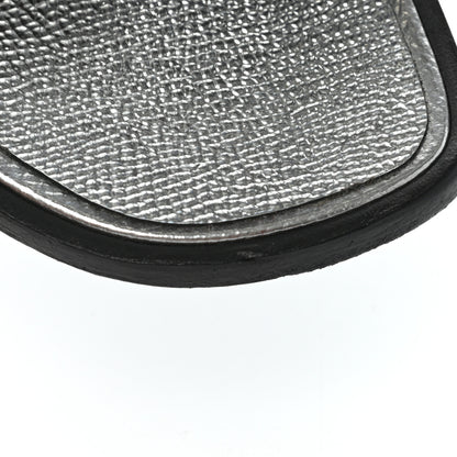 Hermes Metallic Epsom Oran Sandals 38.5 Gris Argente 9 of 10