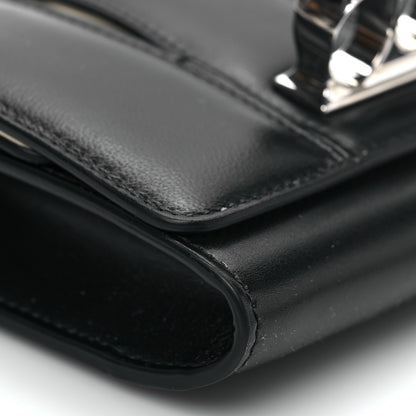 Alexander McQueen Calfskin Small Slash Clutch Bag Black White 6 of 7