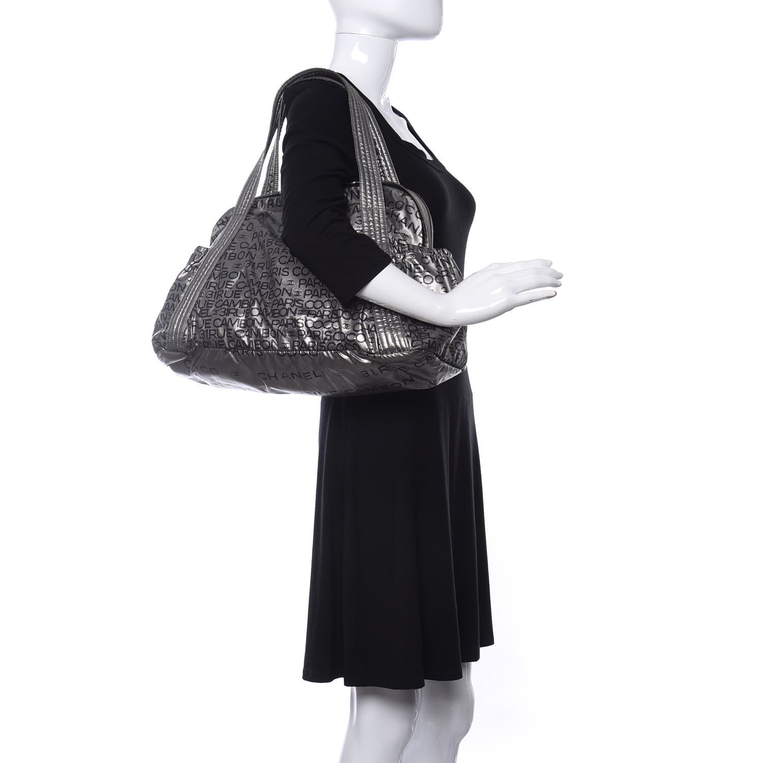 Chanel Lacquered Canvas Medium Unlimited Tote Argent Fonce 2 of 10