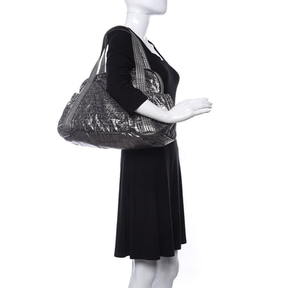 Chanel Lacquered Canvas Medium Unlimited Tote Argent Fonce 2 of 10