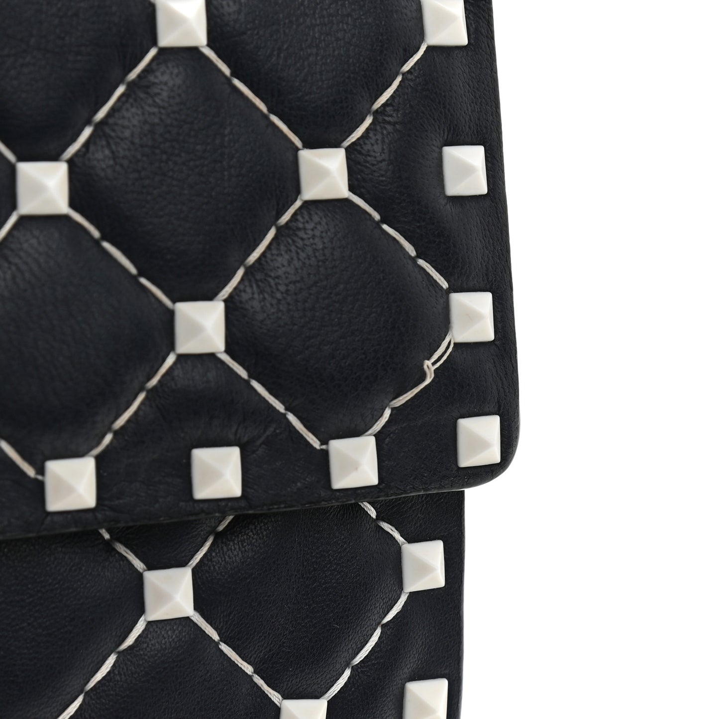 Lambskin Free Rockstud Spike Wallet On Chain Marine