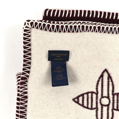 Louis Vuitton Wool Monogram Shadow Blanket Bordeaux 3 of 3