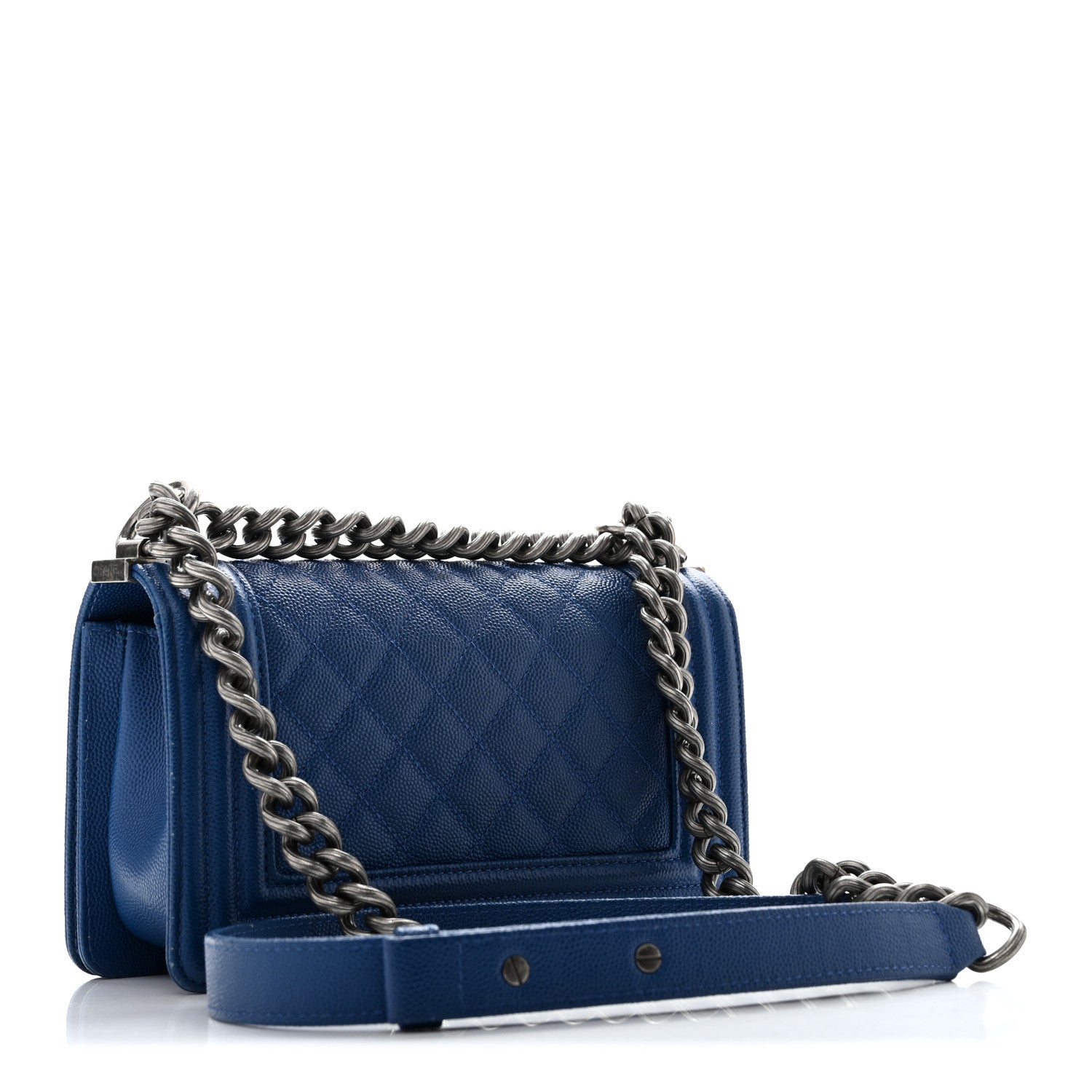Chanel Caviar Quilted Small Boy Flap Dark Blue 2 of 13