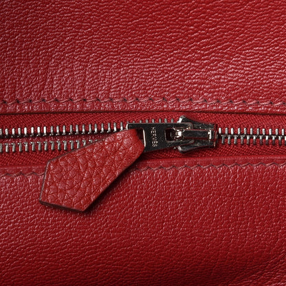 Hermes Taurillon Clemence JPG Shoulder Birkin II 42 Rouge Vif 10 of 34