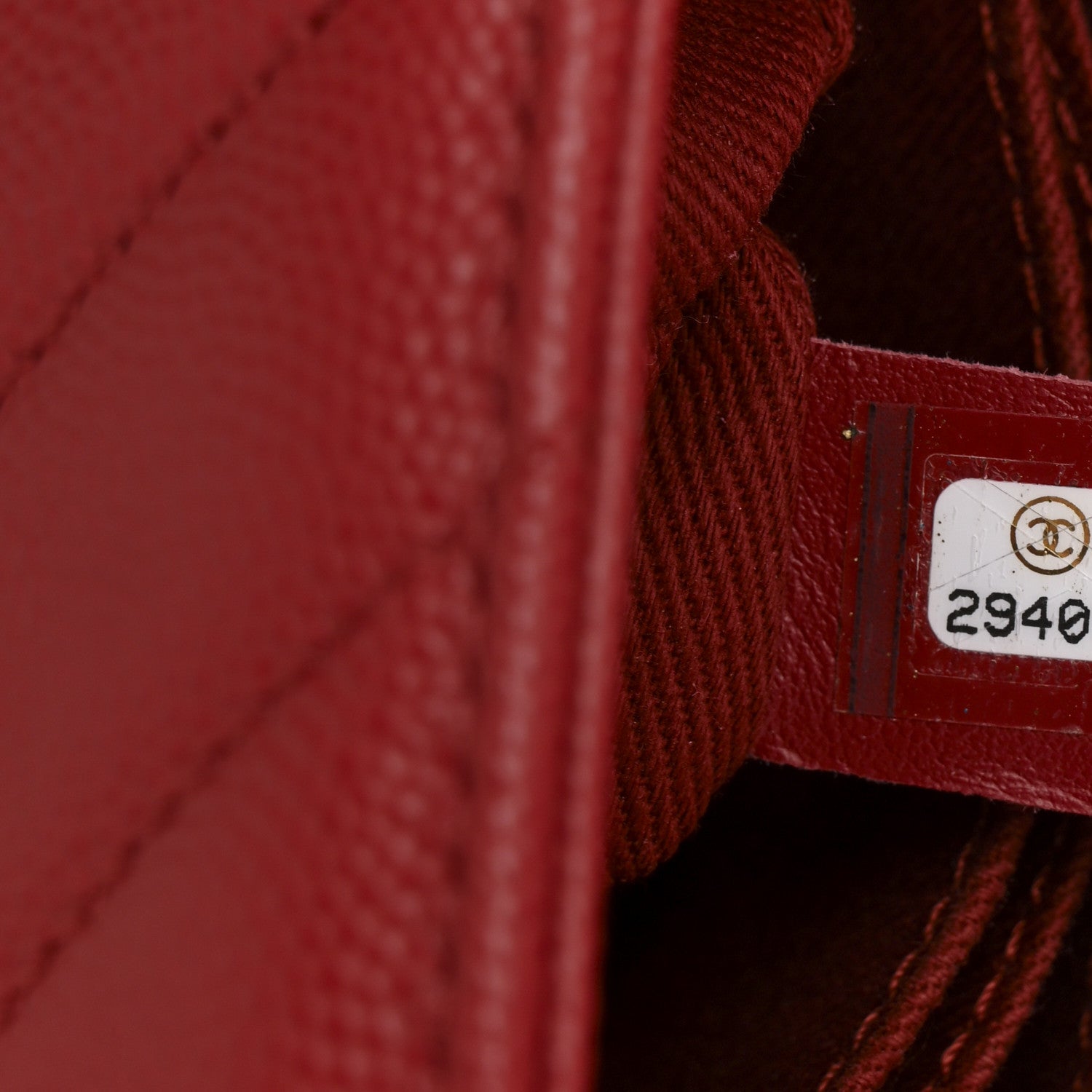 Chanel Caviar Chevron Quilted Mini Coco Handle Flap Red 13 of 19