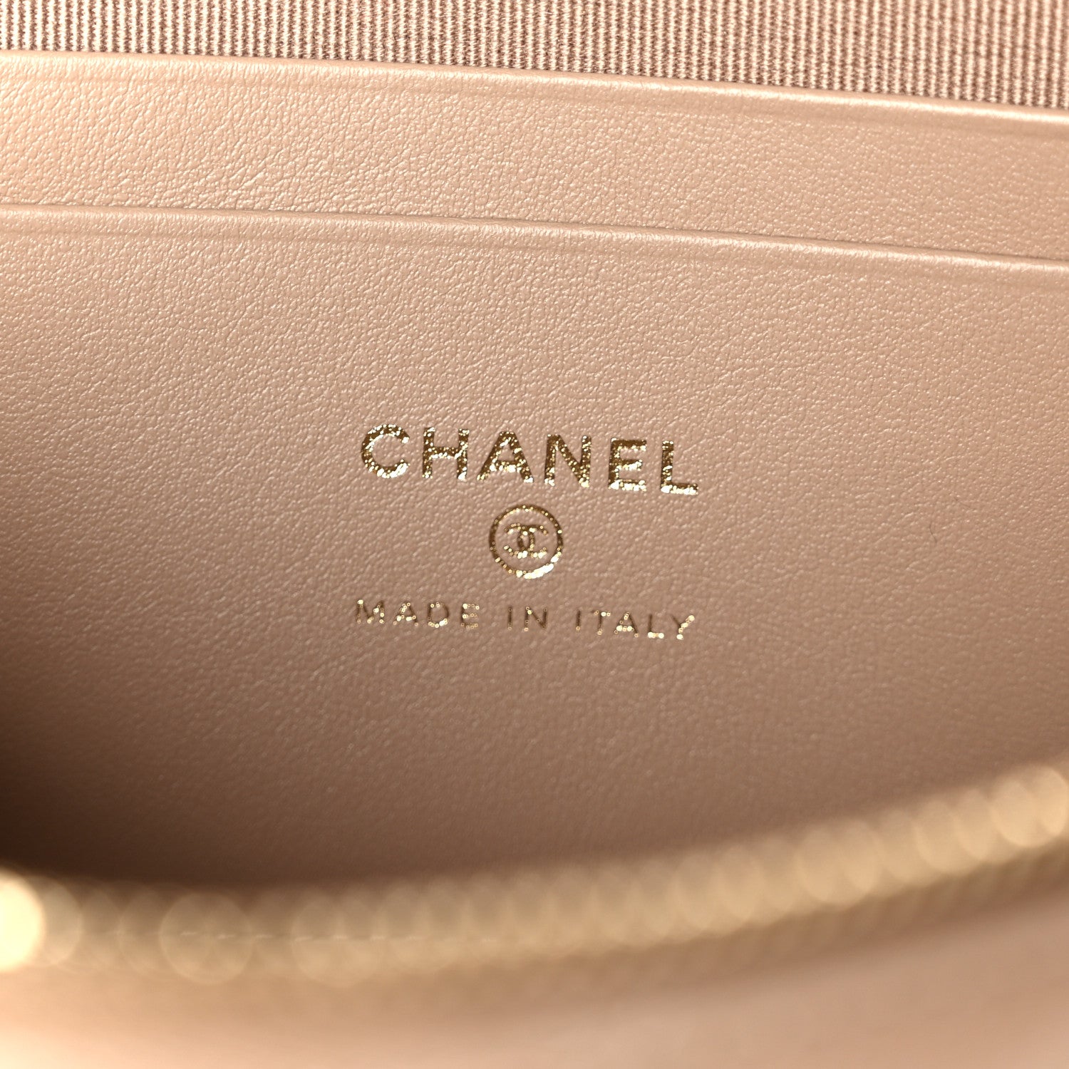 Chanel Caviar Quilted Top Handle Slim Vanity With Chain Dark Beige 6 of 11