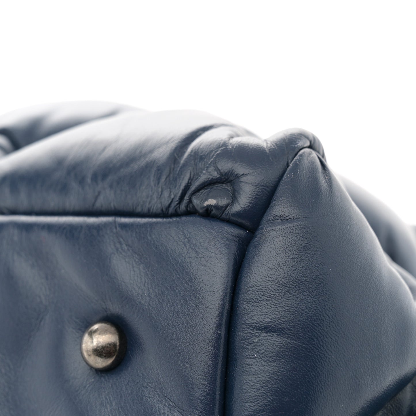 Calfskin Quilted Large Chesterfield Navy
