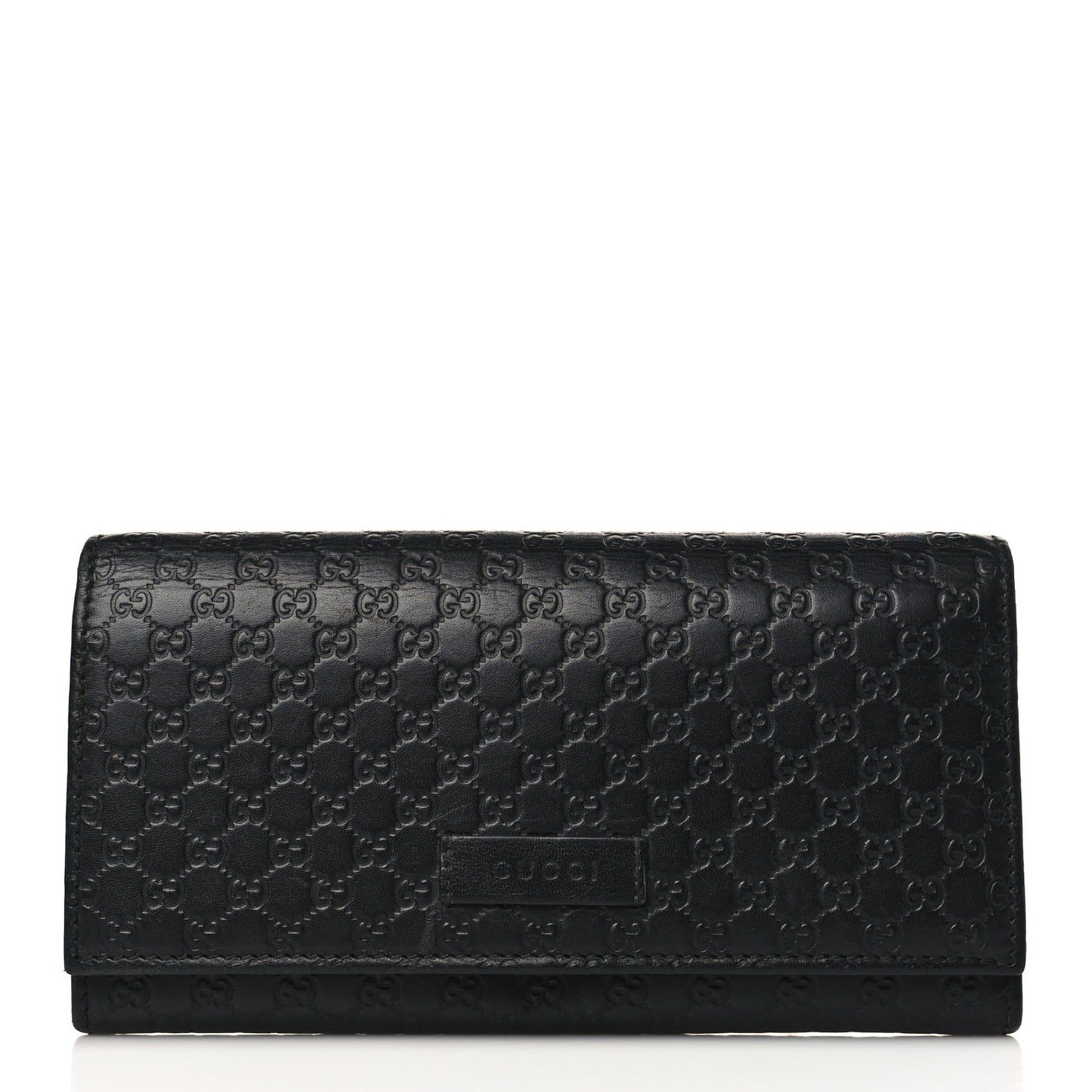 Soft Microguccissima Continental Wallet Black