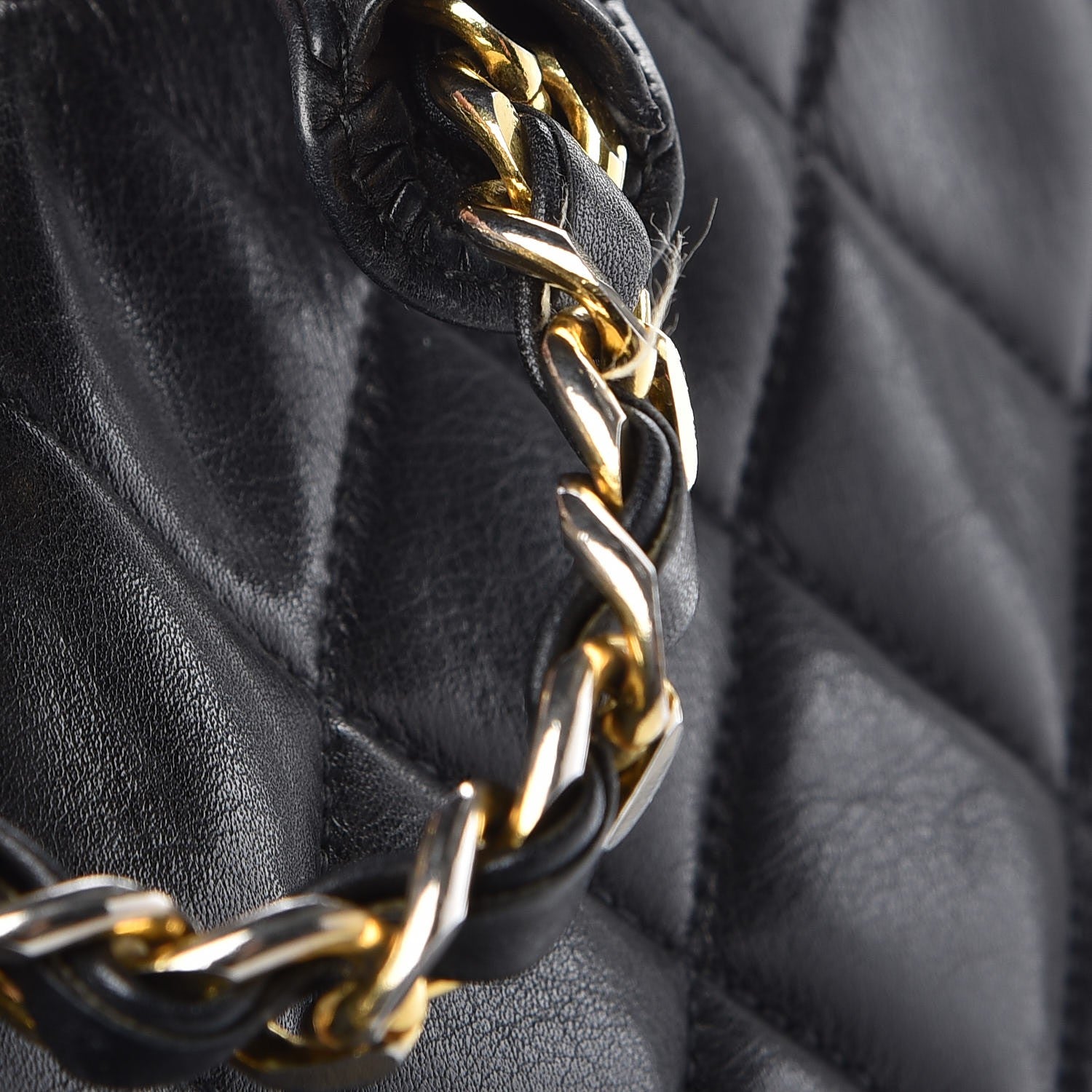 Chanel Lambskin Quilted Shoulder Bag Black 12 of 20