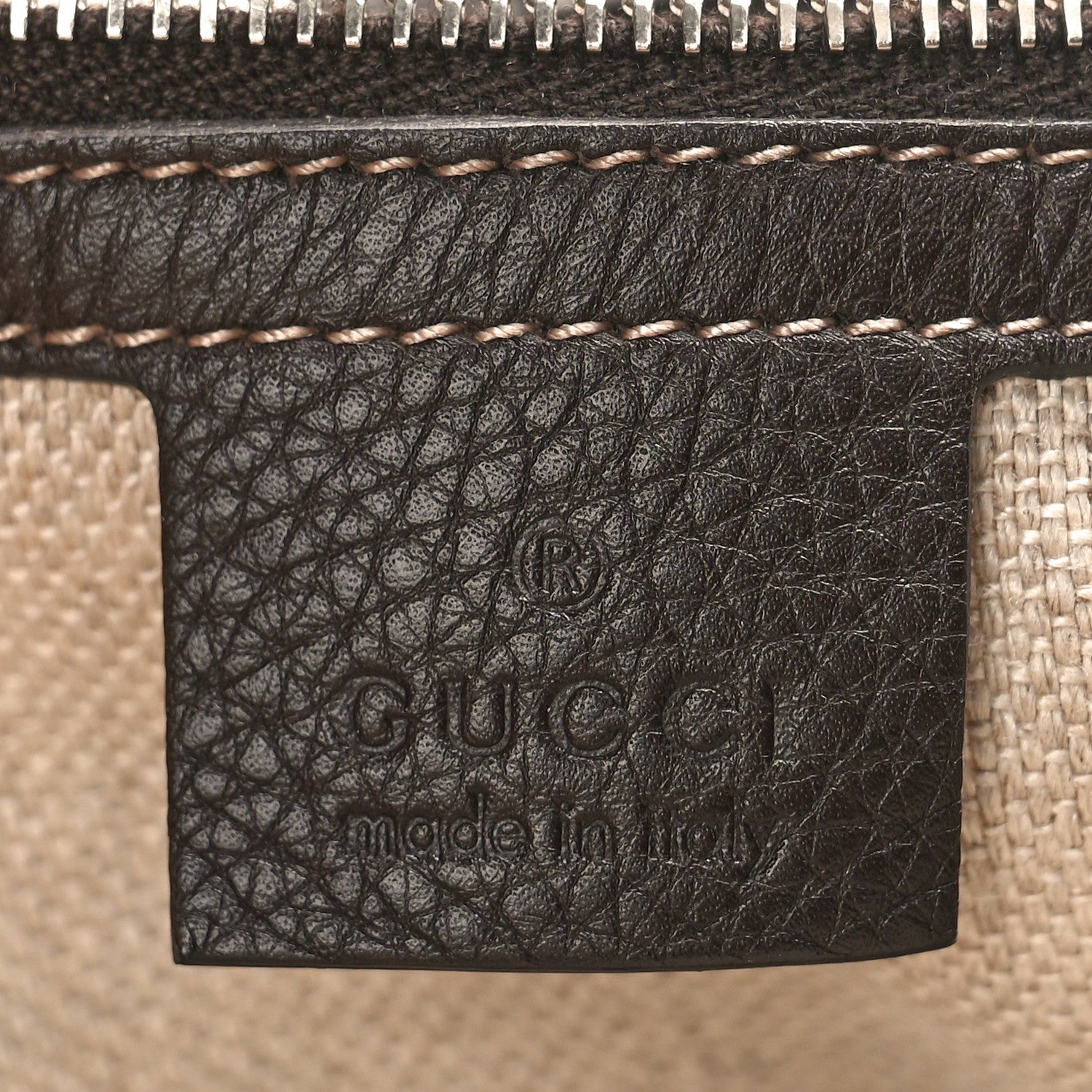 Gucci Monogram Medium Icon Bit Tote Dark Brown 6 of 9