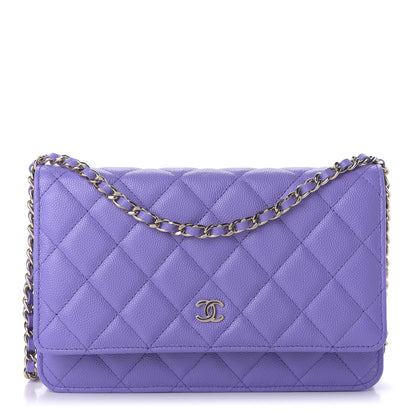 Chanel Caviar Quilted Wallet On Chain WOC Purple 1 of 11