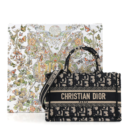 Christian Dior Oblique Mini Book Tote With Strap Blue Multicolor 10 of 10