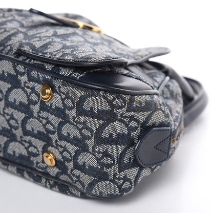 Christian Dior Monogram Mini Saddle Bowler Navy 9 of 15