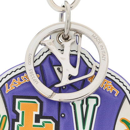 Louis Vuitton Calfskin LV Varsity Jacket Illustre Bag Charm Key Holder Multicolor 5 of 5