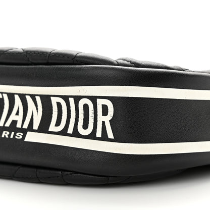 Christian Dior Lambskin Cannage Medium Dior Vibe Hobo Bag Black 9 of 9