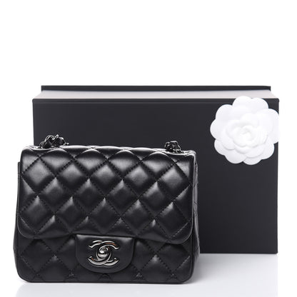 Chanel Lambskin Quilted Mini Square Flap Black 12 of 12