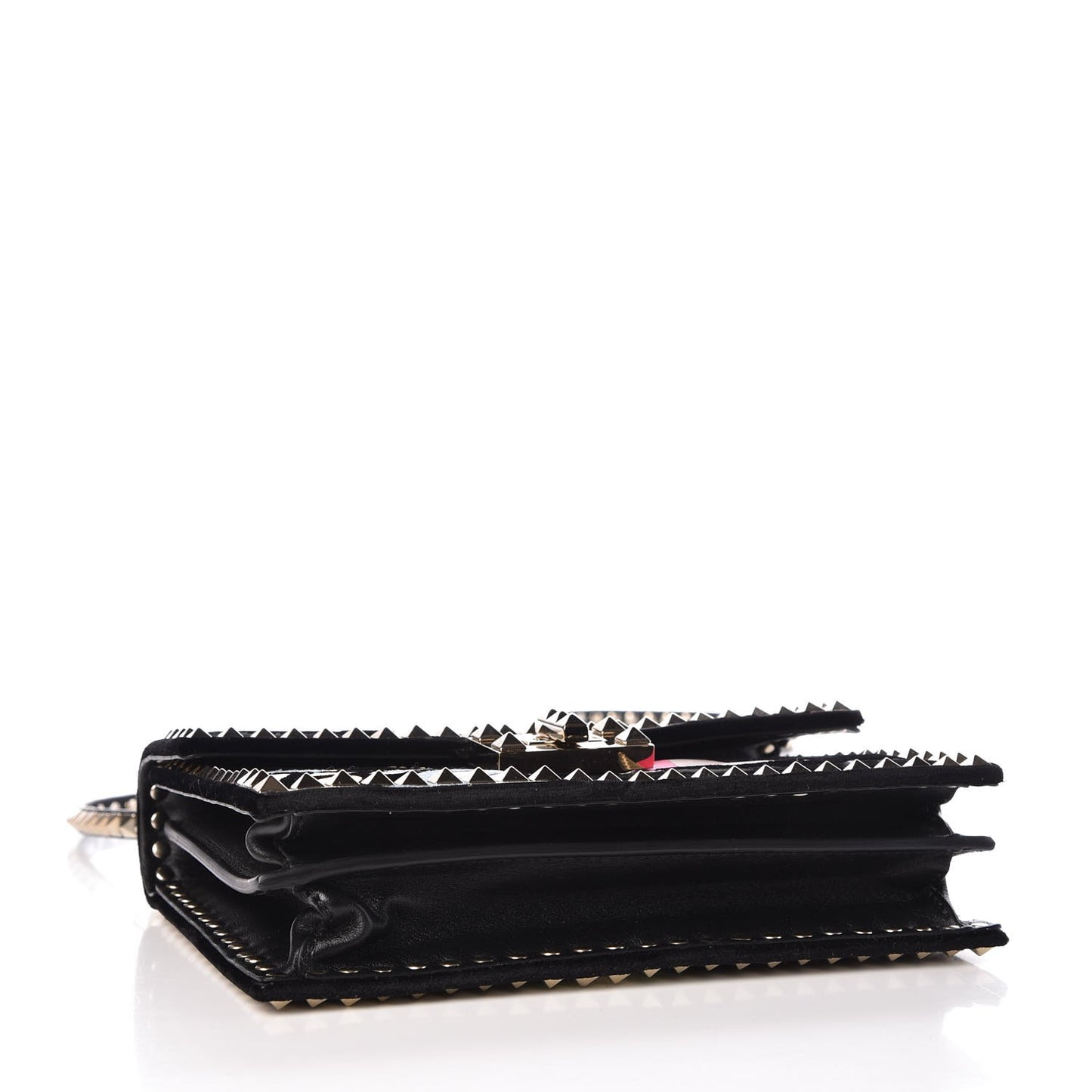 Velvet Butterfly Rockstud No Limit Shoulder Bag Black