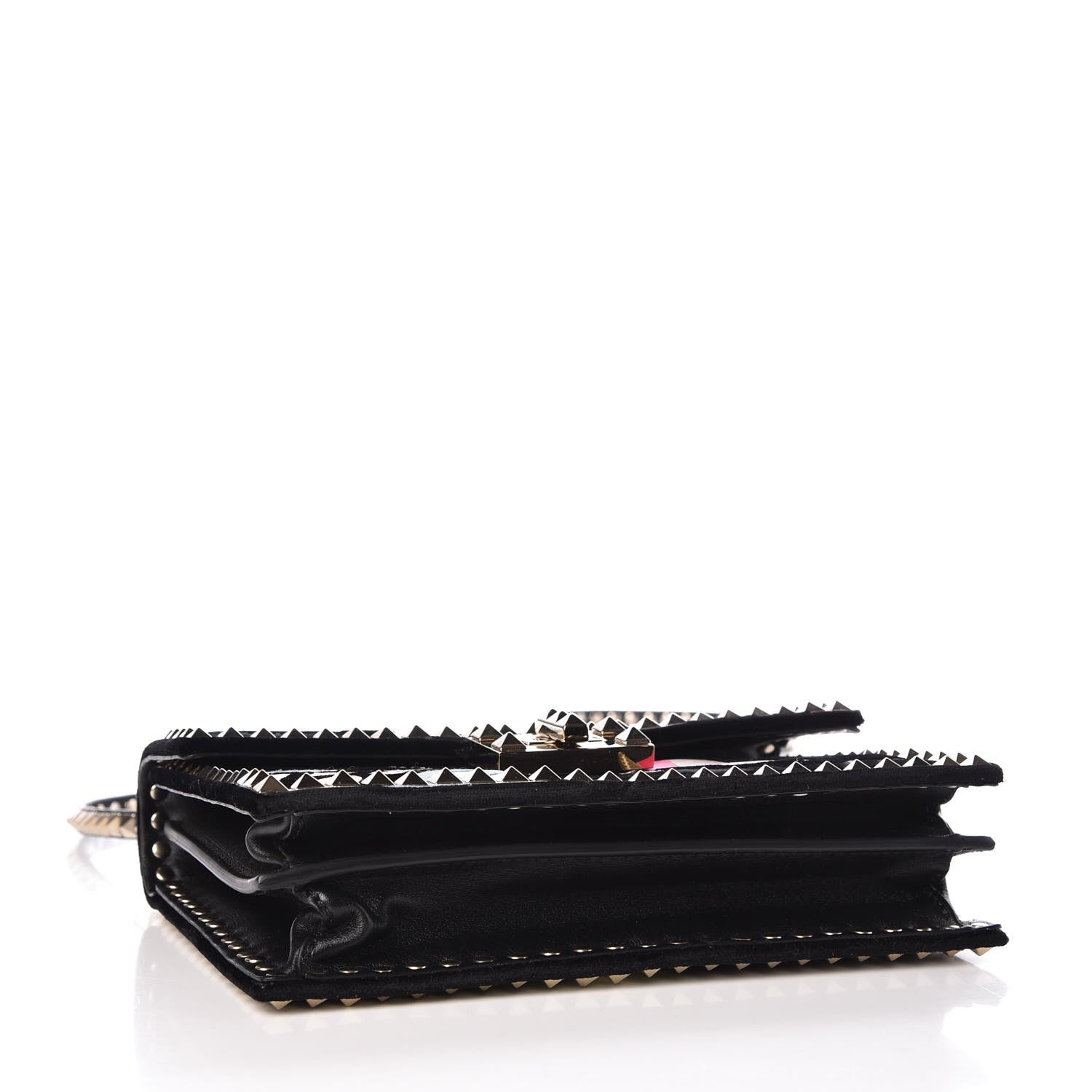 Valentino Garavani Velvet Butterfly Rockstud No Limit Shoulder Bag Black 4 of 6