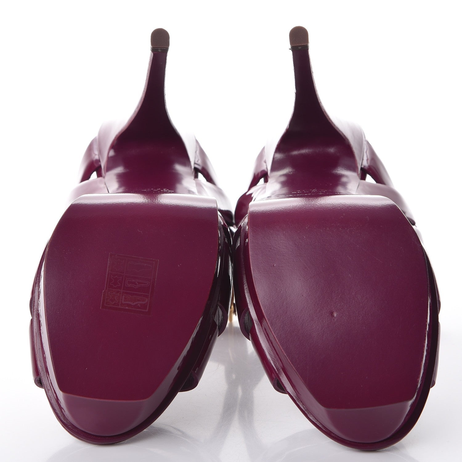 Saint Laurent Patent Tribute 105 Platform Sandals 37.5 Cherry 5 of 15