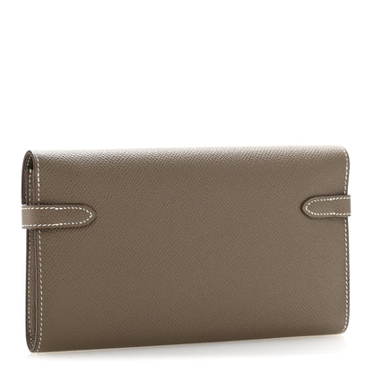 Hermes Epsom Kelly Longue Wallet Etoupe 3 of 11