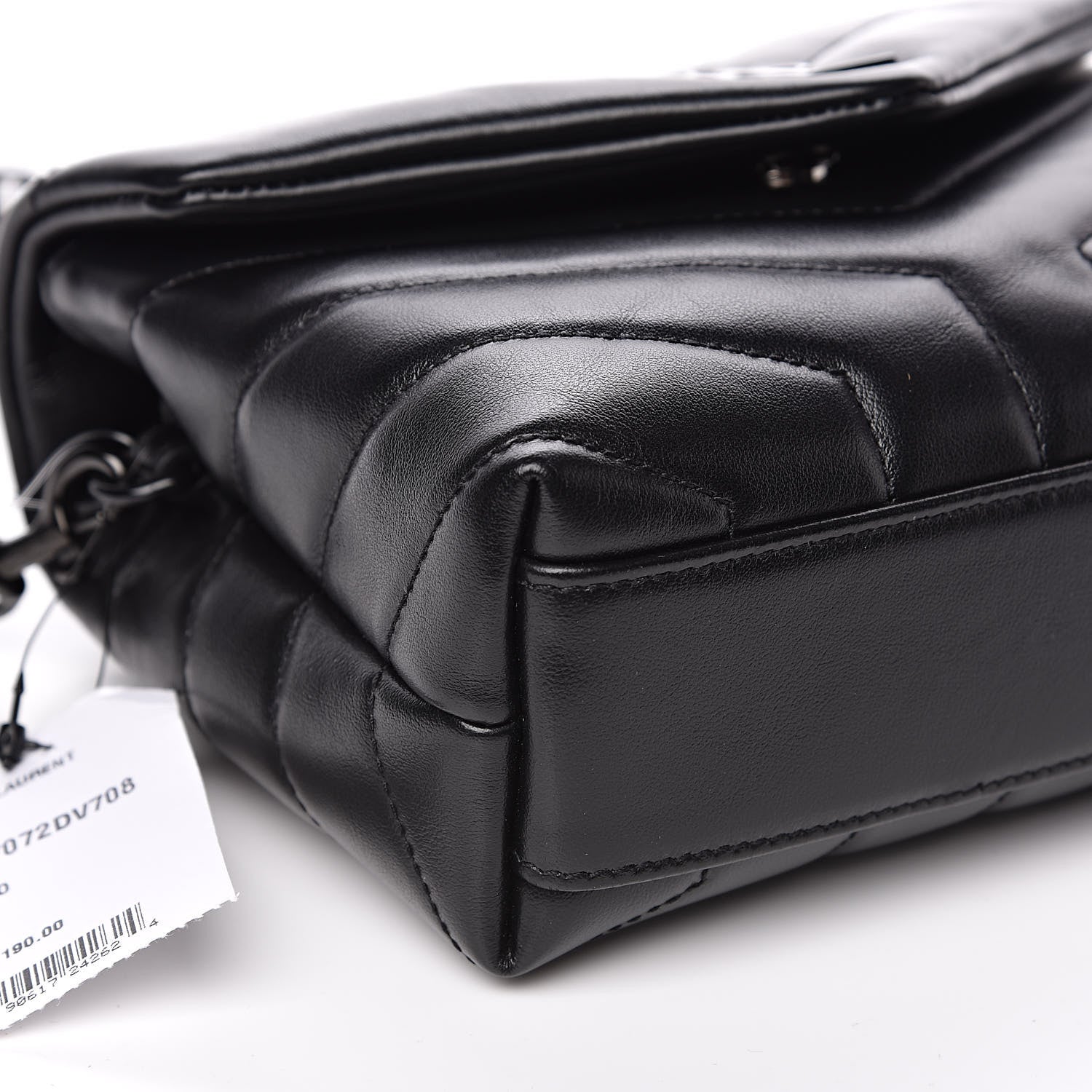 Saint Laurent Calfskin Y Quilted Monogram Toy Loulou Crossbody Bag Black 8 of 11