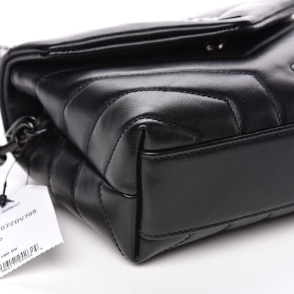 Saint Laurent Calfskin Y Quilted Monogram Toy Loulou Crossbody Bag Black 8 of 11