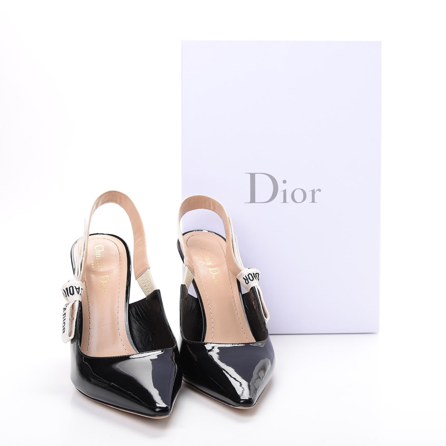 Christian Dior Patent Ribbon J'Adior Slingback 100mm Pumps 39 Black 11 of 11