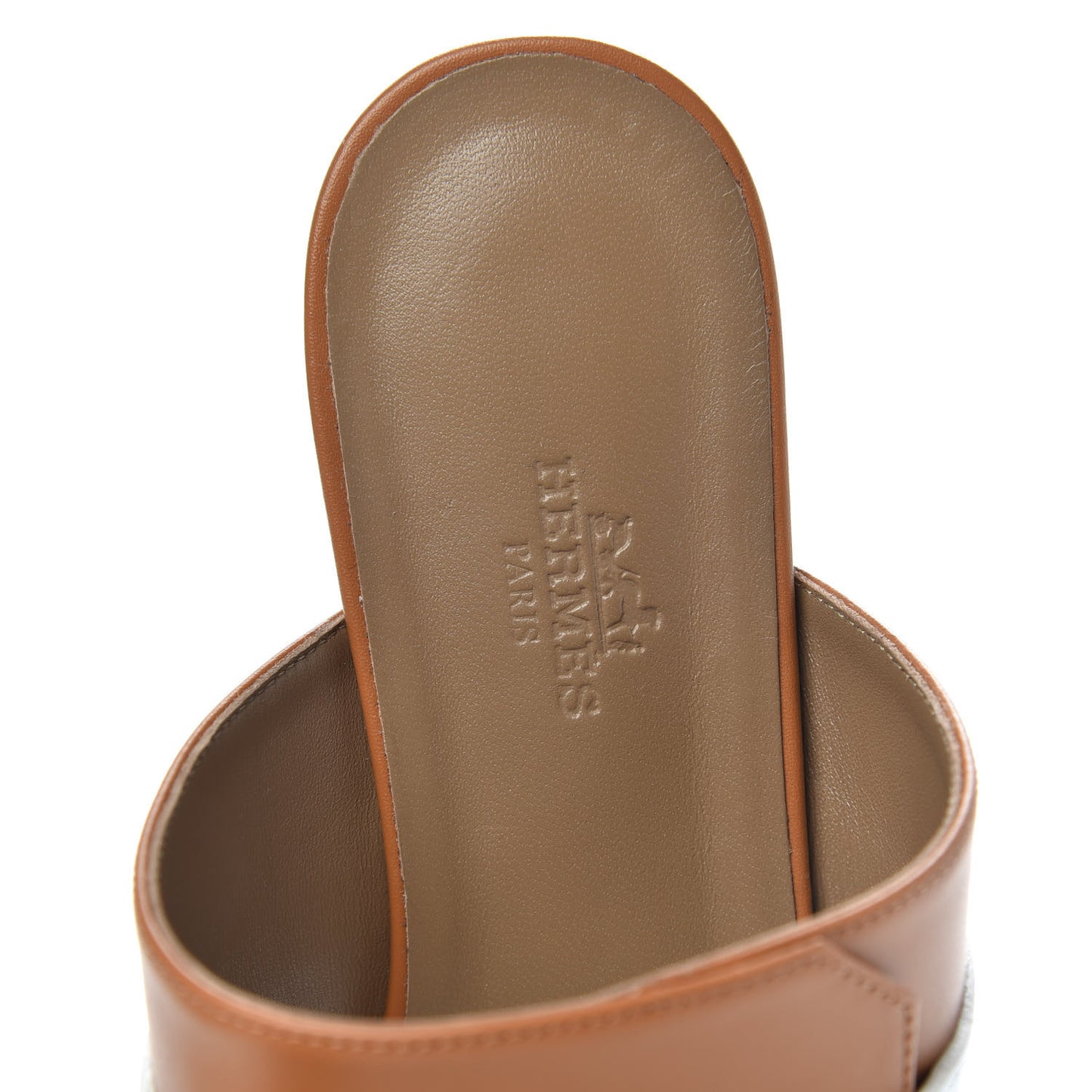 Calfskin Avenue Sandals 37.5 Gold White
