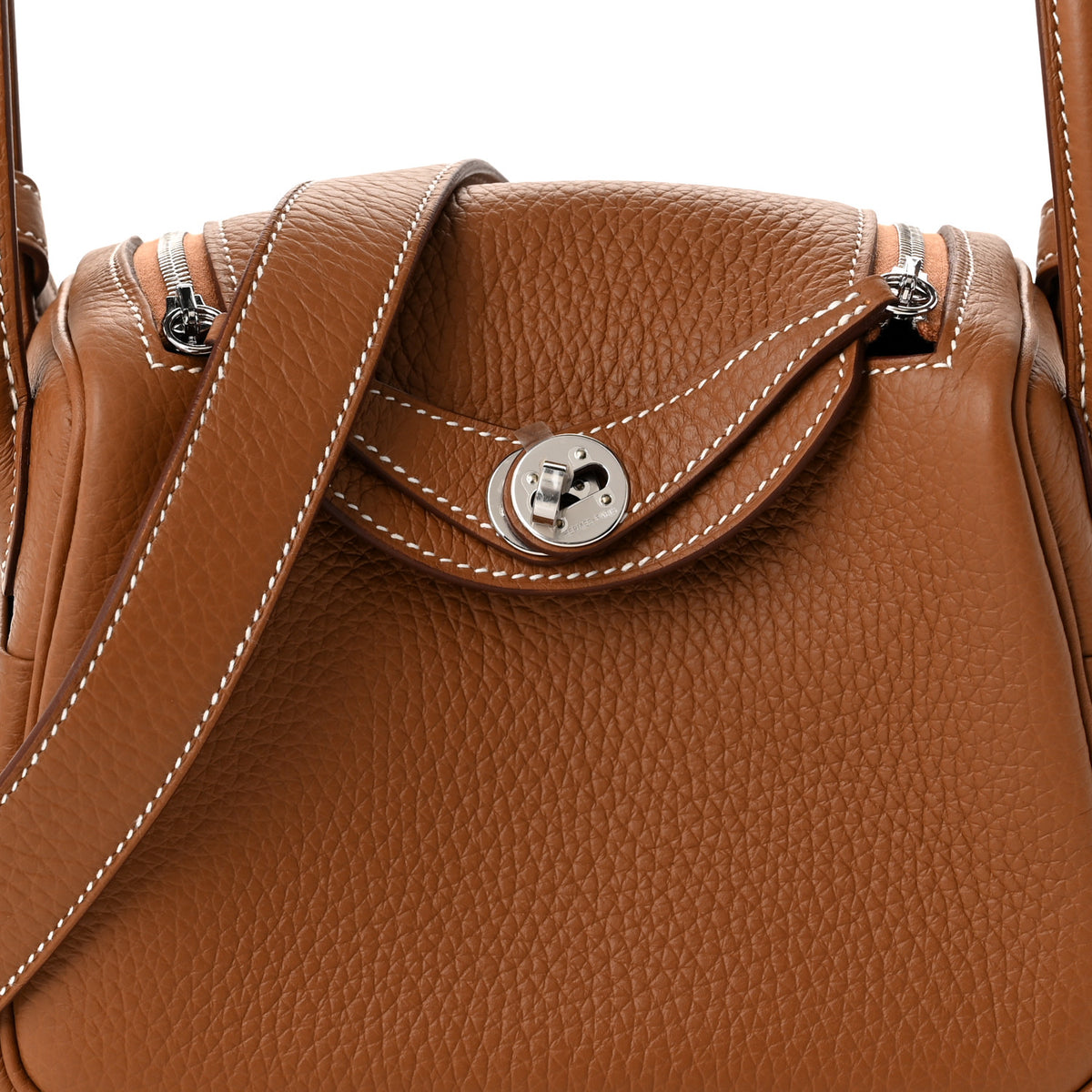 Hermes Taurillon Clemence Mini Lindy 20 Gold 8 of 11