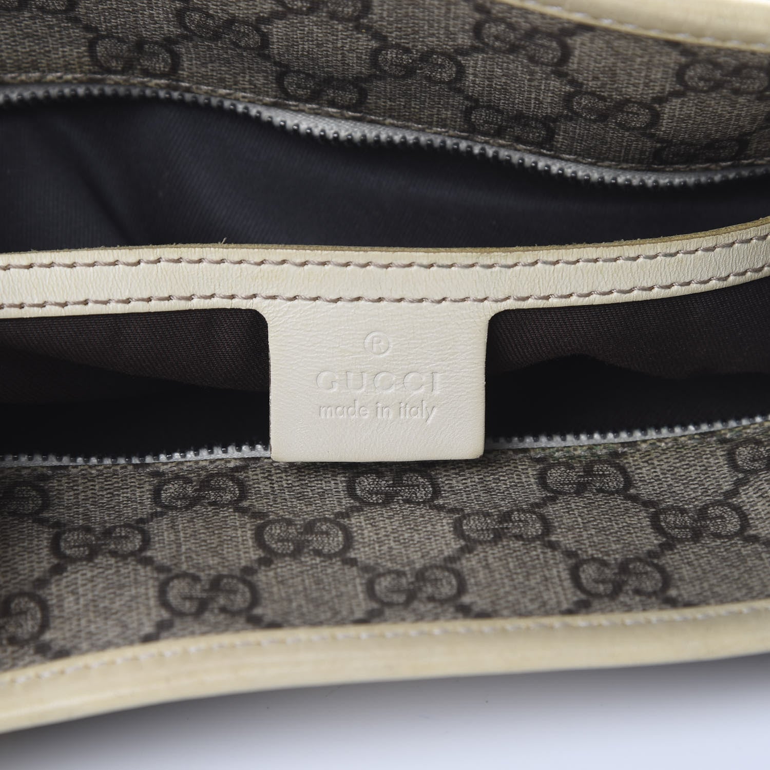Gucci GG Supreme Monogram Large Zippered Shopping Tote Off White 5 of 15