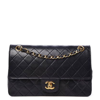 Chanel Lambskin Quilted Medium Double Flap Black 1 of 9