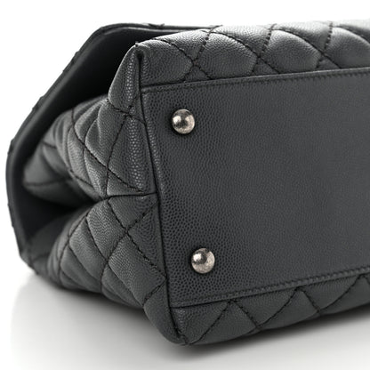 Chanel Caviar Quilted Small Coco Handle Flap Grey 9 of 10